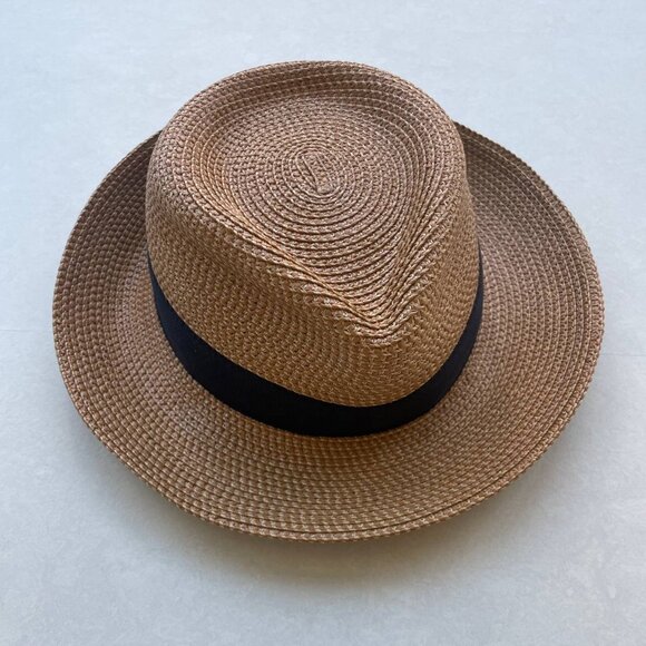 Eric Javits Squishee Packable Classic Fedora Straw Hat - Picture 4 of 7